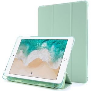 Voor iPad 9.7 (2018) & (2017) Airbag Horizontale Flip Lederen Kast met drievoudige houder & penhouder(MintGroen)