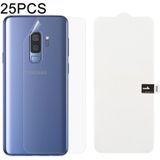 25 stuks zachte hydrogel film volledige dekking terug beschermer met alcohol katoen + kraskaart voor Galaxy S9 plus