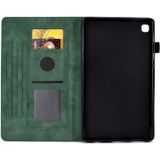 Voor Samsung Galaxy Tab A 10.1 2019 T510 Relif Smile Flip Tablet Leather Case (Groen)
