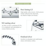 S925 Sterling Silver Diamond-bezaaid Loose Beads Elegante Sachet Armband Kralen