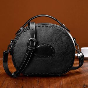 10130 Retro Dames Handtas Schouder Messenger Bag (Zwart)