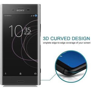 Voor Sony Xperia XZ1 0 26 mm 9H oppervlaktehardheid 3D volledig scherm getemperd glas scherm Protector(Transparent)