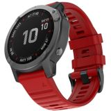 Voor Garmin fenix 6X 26mm Smart Watch Quick release Silicon polsband horlogeband (rood)