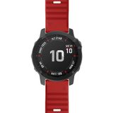 Voor Garmin fenix 6X 26mm Smart Watch Quick release Silicon polsband horlogeband (rood)