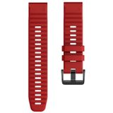 Voor Garmin fenix 6X 26mm Smart Watch Quick release Silicon polsband horlogeband (rood)