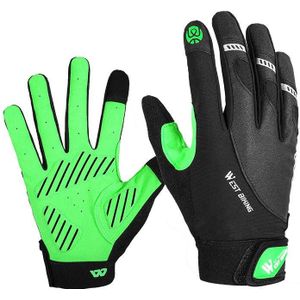 West Fietsen YP0211209 Fietshandschoenen Schokdemper Antislip Touchscreen Handschoen  Grootte: XL (groen zwart)