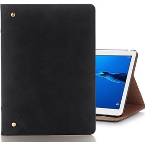 Voor Huawei MediaPad M3 Lite 10 Vintage boek stijl horizontale Flip milieu PU lederen draagtas met houder & kaartsleuven & portemonnee & fotolijstjes (zwart)