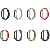 For Xiaomi Mi Band 6 / 5 / 4 / 3 Mijobs Nylon Loop Plus Strap Replacement Watchband(Midnight Blue Black)