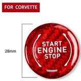Auto Koolstofvezel Motor Start Stop Contactknop voor Chevrolet Corvette C8 2020-2021 (Rood)