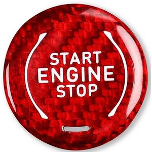Auto Koolstofvezel Motor Start Stop Contactknop voor Chevrolet Corvette C8 2020-2021 (Rood)