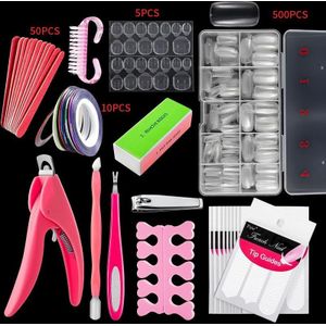 Manicure Tool Set Vingernagels Word Cut Set  Specificatie: Transparant Full Post Large Set