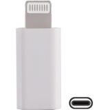 ENKAY Hat-Prins HC-6 Mini ABS USB-C / Type-C 3.1 met 8 Pin Connector-poortadapter  voor iPhone 8 & 8 Plus  iPhone 7 & 7 Plus  iPhone 6 & 6s  iPhone 5  iPad  iPod(White)