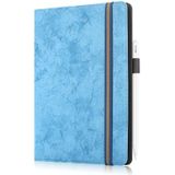 Voor 9-11 inch marmeren doek textuur horizontale flip universele tablet pc lederen kast met penslot & houder (Sky Blue)