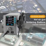 SUGON Hot Air ReWork Station LED Display Temperatuur Verstelbare Soldeerstation met 5 Nozzles  EU-plug  Model: 2020D