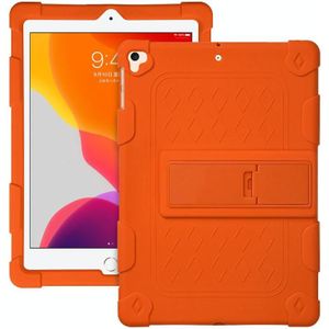 All-inclusive siliconen shockproof case met houder voor iPad 9.7 2018/2017 / AIR 2 / AIR / PRO 9.7 2016 (Oranje)