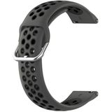Voor Galaxy Watch 3 41mm Siliconen Sport Two-tone Strap  Maat: Gratis maat 20mm (Coal Black)