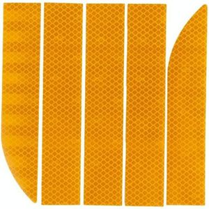 5 Sets Car Trunk Reflective Decorative Strip Anti-Scratch Car Tail Warning Decorative Stickers(Yellow)