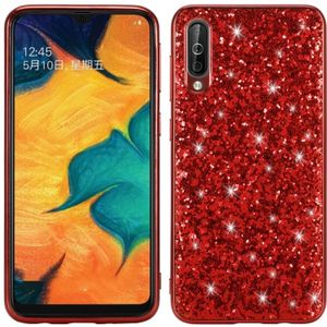 Glittery poeder schokbestendig TPU Case voor Galaxy A70 (rood)