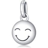 S925 Sterling Silver Smiley Pendant DIY Bracelet Necklace Accessories