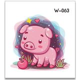 50 stks Kinderen Cartoon Animal Flower Arm Sticker Water Transfer Tattoo Sticker (W-063)