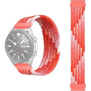 22 mm universele nylon weefsel vervangende riem horlogeband (kleurrijk rood)