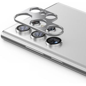 Voor Samsung Galaxy S22 Ultra 5G Enkay Aluminium Legering Camera Lens Protector Volledige Cover (Silver)