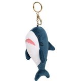Schattige korte pluche cartoon Shark pop sleutelhanger (goud)
