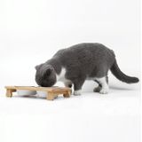 Bamboe en hout keramische cat bowl huisdier leveringen  specificatie: Dubbele kom