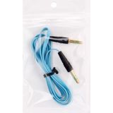 Noodle stijl 3.5mm Jack-kabel van de oortelefoon voor iPhone 5 / iPhone 4 & 4S / 3 g / 3G / iPad 4 / iPad mini / mini 2 Retina / New iPad / iPad 2 / iTouch / MP3  lengte: 1m(Blue)