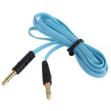 Noodle stijl 3.5mm Jack-kabel van de oortelefoon voor iPhone 5 / iPhone 4 & 4S / 3 g / 3G / iPad 4 / iPad mini / mini 2 Retina / New iPad / iPad 2 / iTouch / MP3  lengte: 1m(Blue)