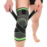 2 PC'S fitness Running Fietsen bandage knie steun accolades elastische nylon sport Compression pad mouw  maat: L (zwart)