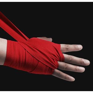 BONSEM Training Boksen Bandage voor volwassenen  Grootte: 2 5 m (Rood)