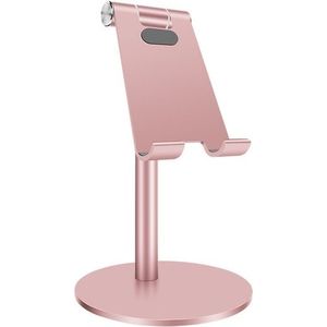 Verstelbare aluminiumlegering Cell Phone Tablet houder Desk stand mount (Rose goud)