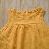 Kinderen multicolor vest + grote PP shorts tweedelig pak (kleur: geel grootte: 80)