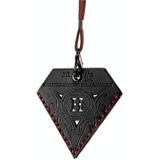 Auto Hanger Driehoekige Ping Een Charm Tas Lederen Achteruitkijkspiegel Ornament(Zwart)
