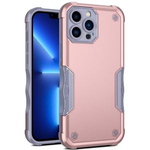 Antislip Armor Phone Case voor iPhone 13 Pro Max (Rose Gold)