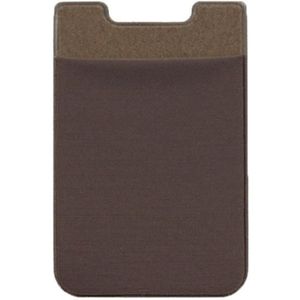 4 stks Stretch Lycra Mobiele Telefoon Back Sticker Kaart Houder Telefoon Terug Wallet Bus Bank Kaarthouder (Brown)