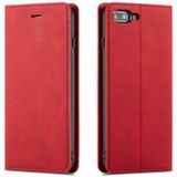 Voor iPhone 8 Plus / 7 Plus Forwenw Dream Series Oil Edge Strong Magnetism Horizontal Flip Leather Case met Houder & Card Slots & Wallet & Photo Frame(Red)