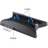 3-in-1 Charger opladen Dock Station Stand + Fans koeling + 3 USB-HUBs voor Playstation PS4 Pro