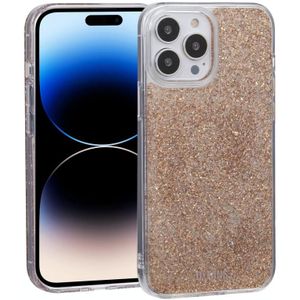 Voor iPhone 14 Pro DFANS DESIGN Starry Sky Epoxy Phone Case (Goud)