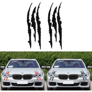 2 PC'S reflecterende auto sticker monster Scratch Stripe klauw merken auto auto koplamp decoratie vinyl decal auto stickers  grootte: 40X12cm