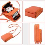 Dames mobiele telefoon tas PU verticale grote capaciteit mobiele telefoon single-shoulder messenger bag (rode wijn)