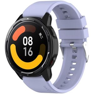 Voor Huami Amazfit GTS 2mini 20mm uitstekende kop siliconen band zilveren gesp