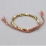 2 PCS Hand Woven Irregular Copper Bead Bracelet Jewelry(Light)