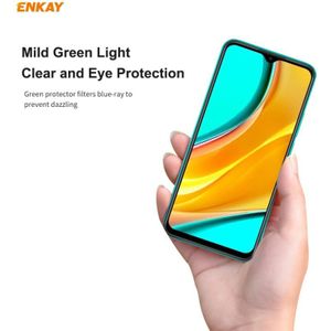 Voor Xiaomi Redmi Note 8 Pro 5 PCS ENKAY Hat-Prince 0.26mm 9H 6D Curved Curved Full Screen Eye Protection Green Film Tempered Glass Protector