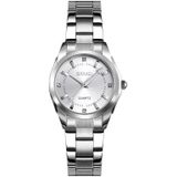 SKmei 1620 Delicate Strass Creative Casual Waterproof Quartz Vrouwen horloge stalen band horloge (wit)