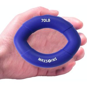 2 stks MAXSOINS MXO-009898 Siliconen Vinger Oefening Grip Apparaat Olijfvorm Rehabilitatie Vinger Pinch Apparaat  Specificatie: 70LB