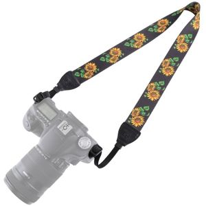 PULUZ Retro etnische stijl multi-color serie zonnebloem nek riem Camera schouderband voor SLR / DSLR camera's