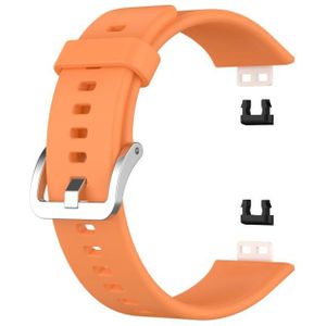 Voor Huawei Watch Fit smart Watch Silicone Strap TIA-B09 Silicone Strap (oranje)