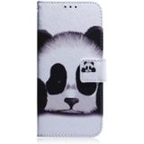 Voor OnePlus Nord 2t Gekleurde tekening Lederen telefoonhoesje (Panda)